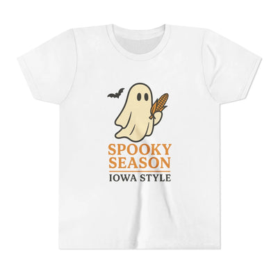 Youth Short Sleeve Tee, Spooky Season Ghost Tee Printify